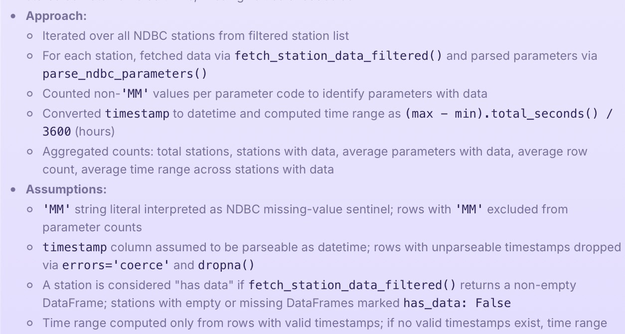 Another screenshot of methodology summary in studio